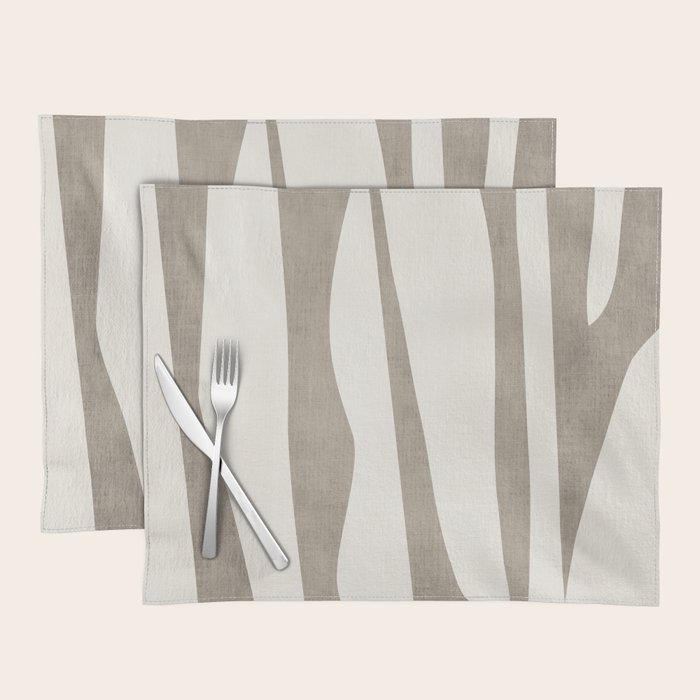 Minimalist Neutral Beige Cream Abstract  Placemat Gallery Image 1