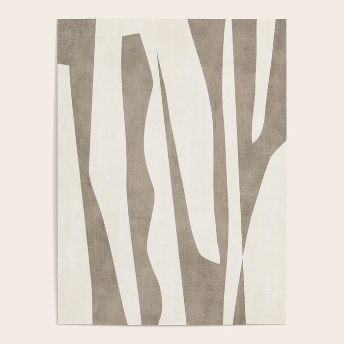 Minimalist Neutral Beige Cream Abstract  Poster Gallery Image 4