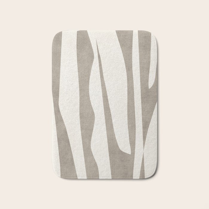 Minimalist Neutral Beige Cream Abstract  Bath Mat Gallery Image 1