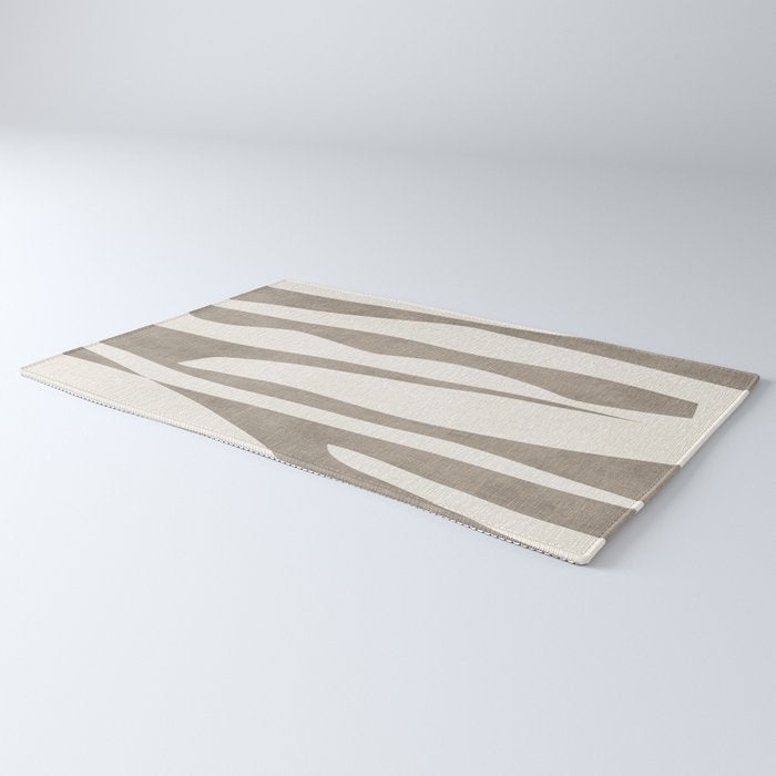 Minimalist Neutral Beige Cream Abstract  Rug Gallery Image 3