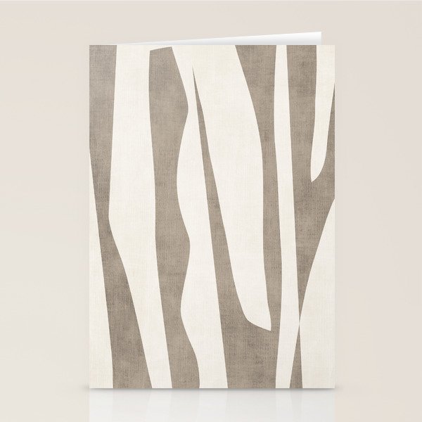 Minimalist Neutral Beige Cream Abstract  Stationery Card Gallery Image 1