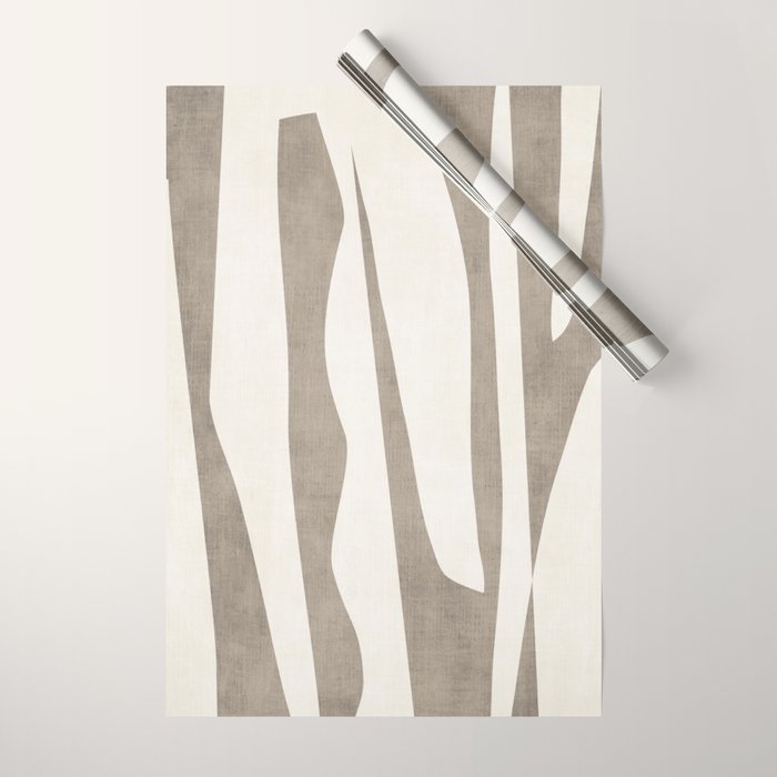 Minimalist Neutral Beige Cream Abstract  Wrapping Paper Gallery Image 1