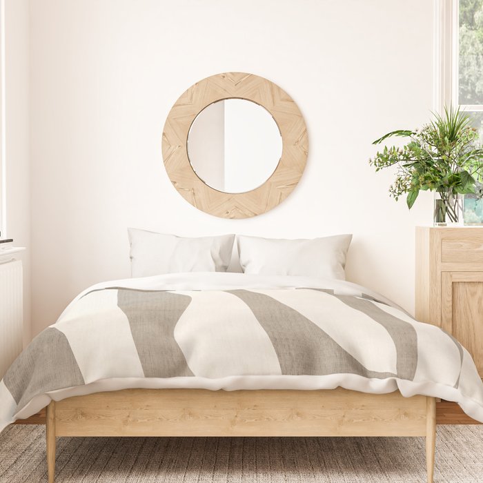 Minimalist Neutral Beige Cream Abstract  Duvet Cover Gallery Image 3