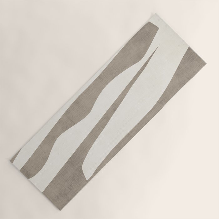 Minimalist Neutral Beige Cream Abstract  Yoga Mat Gallery Image 1
