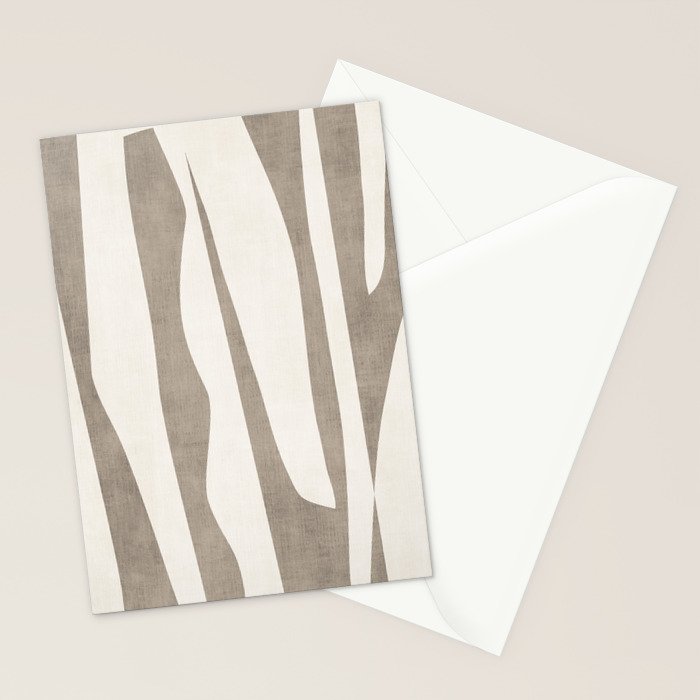 Minimalist Neutral Beige Cream Abstract  Stationery Card Gallery Image 2