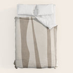 Minimalist Neutral Beige Cream Abstract  Duvet Cover Gallery Image 6