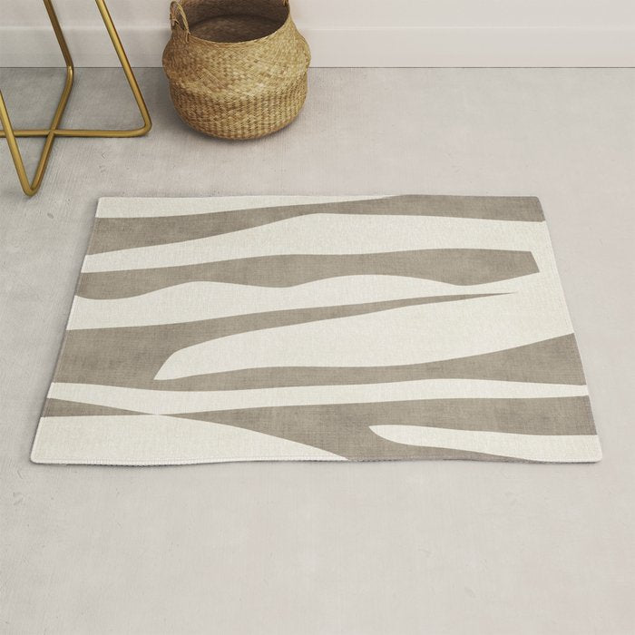 Minimalist Neutral Beige Cream Abstract  Rug Gallery Image 1