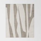 Minimalist Neutral Beige Cream Abstract  Throw Blanket Gallery Image 2