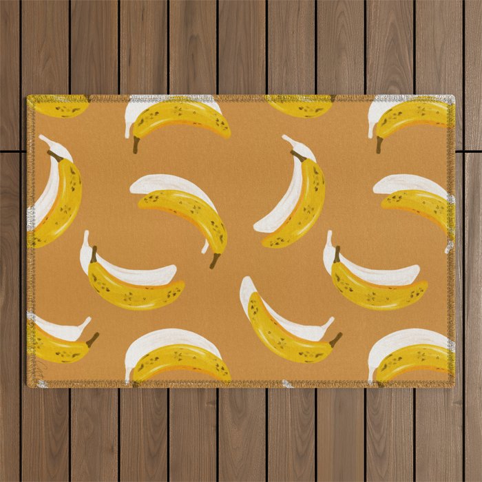 Banana Pattern - Ochre Outdoor Rug Gallery Image 1