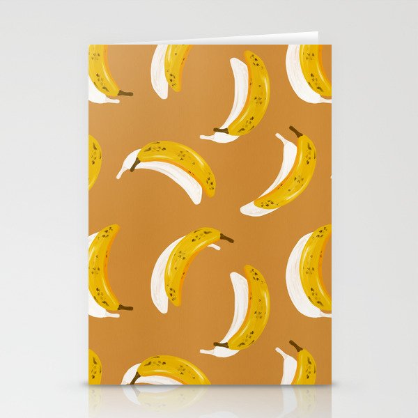 Banana Pattern - Ochre Stationery Card Gallery Image 1