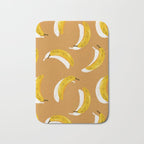 Banana Pattern - Ochre Bath Mat Gallery Image 1
