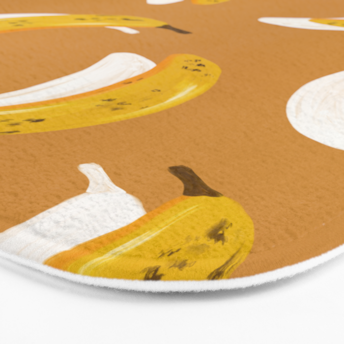Banana Pattern - Ochre Bath Mat Gallery Image 3
