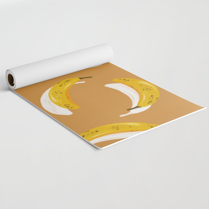 Banana Pattern - Ochre Yoga Mat Gallery Image 2