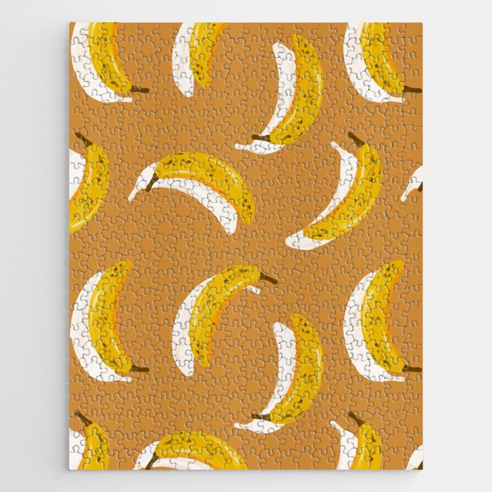 Banana Pattern - Ochre Jigsaw Puzzle