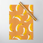 Banana Pattern - Ochre Wrapping Paper Gallery Image 1