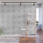 BW starry abstract mosaic B Wall Mural Gallery Image 1