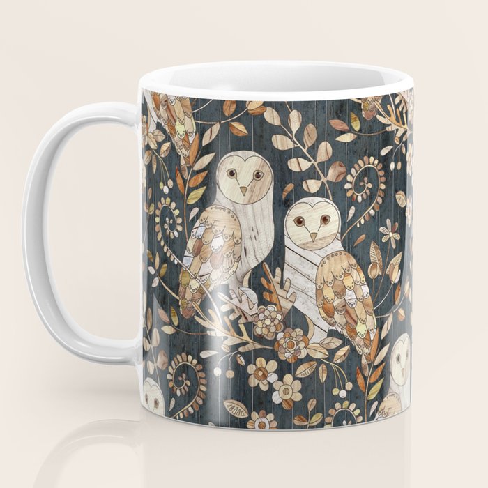 Wooden Wonderland Barn Owl Collage Coffee Mug Gallery Image 3