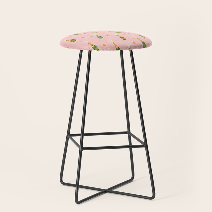 Champagne Bottles Pink Stool Gallery Image 1