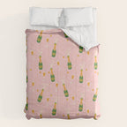 Champagne Bottles Pink Comforter Gallery Image 6