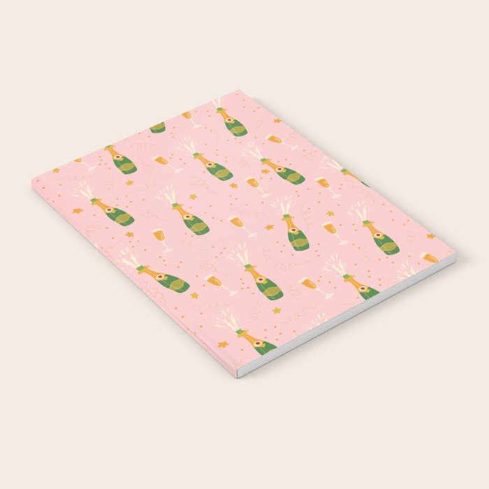 Champagne Bottles Pink Notebook Gallery Image 1