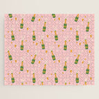 Champagne Bottles Pink Jigsaw Puzzle Gallery Image 1