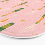 Champagne Bottles Pink Bath Mat Gallery Image 3