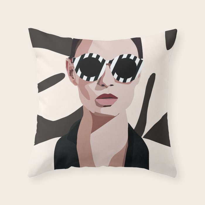 The Face of Fashion 7 Throw Pillow Gallery Image 1
