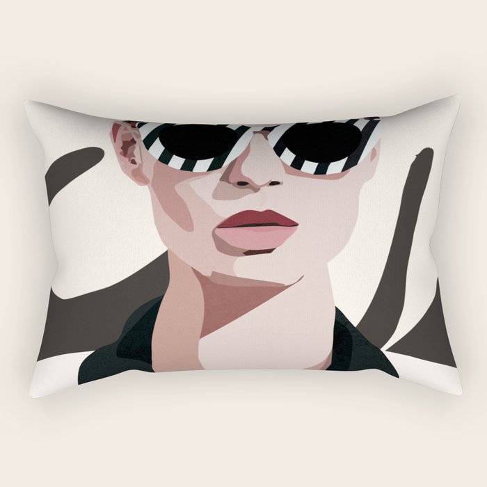 The Face of Fashion 7 Rectangular Pillow Gallery Image 1