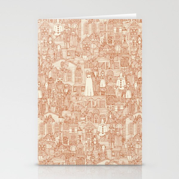 vintage halloween rust ivory Stationery Card Gallery Image 1