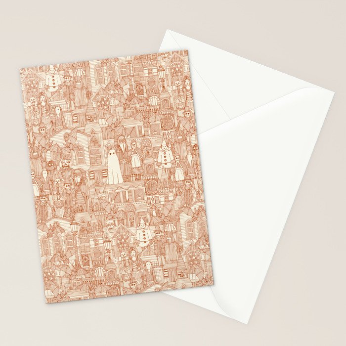 vintage halloween rust ivory Stationery Card Gallery Image 2