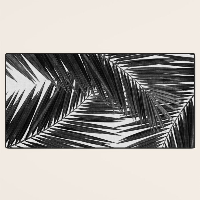 Palm Leaf Black & White III Desk Mat Gallery Image 3
