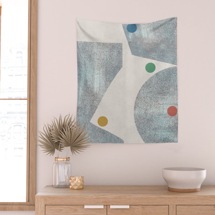 Retro Dots No.1 Wall Tapestry Gallery Image 2