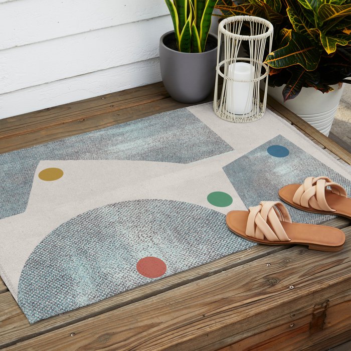 Retro Dots No.1 Outdoor Rug Gallery Image 2