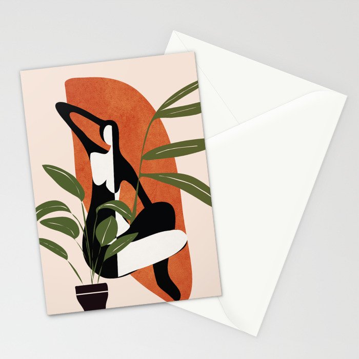 Abstract Female Figure 20 Stationery Card Gallery Image 2