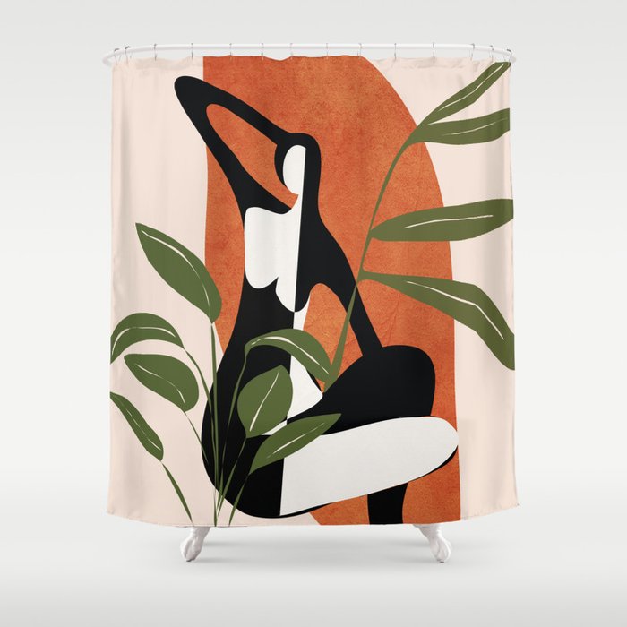Abstract Female Figure 20 Shower Curtain Gallery Image 1