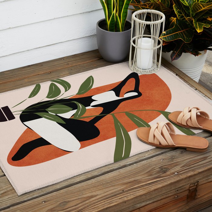 Abstract Female Figure 20 Outdoor Rug Gallery Image 2