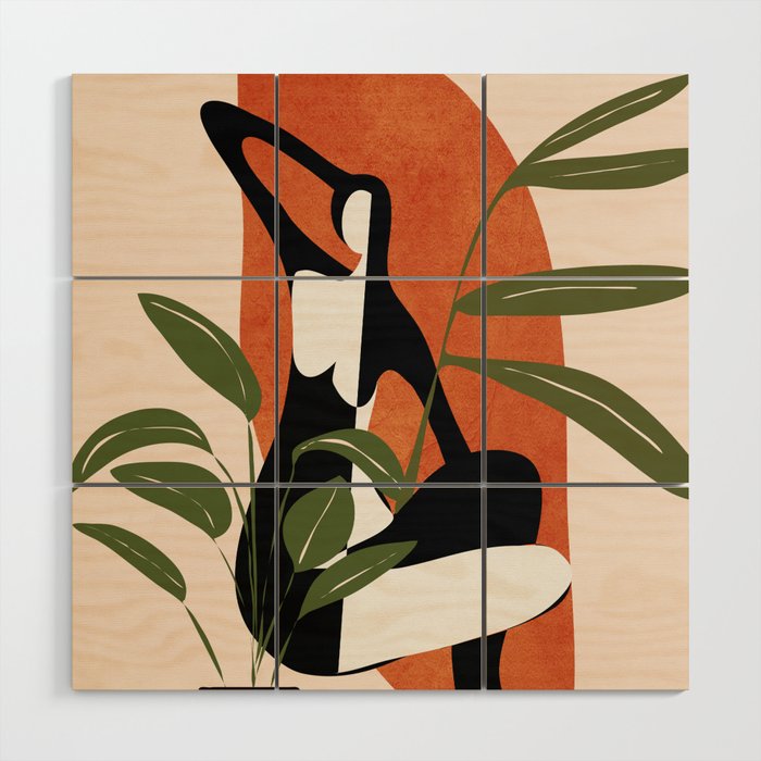 Abstract Female Figure 20 Wood Wall Art Gallery Image 1