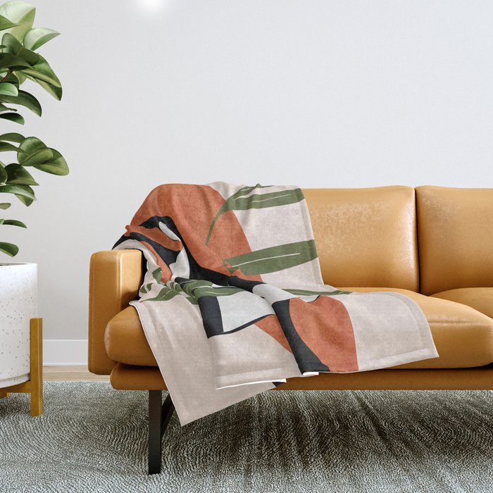 Abstract Female Figure 20 Throw Blanket Gallery Image 1