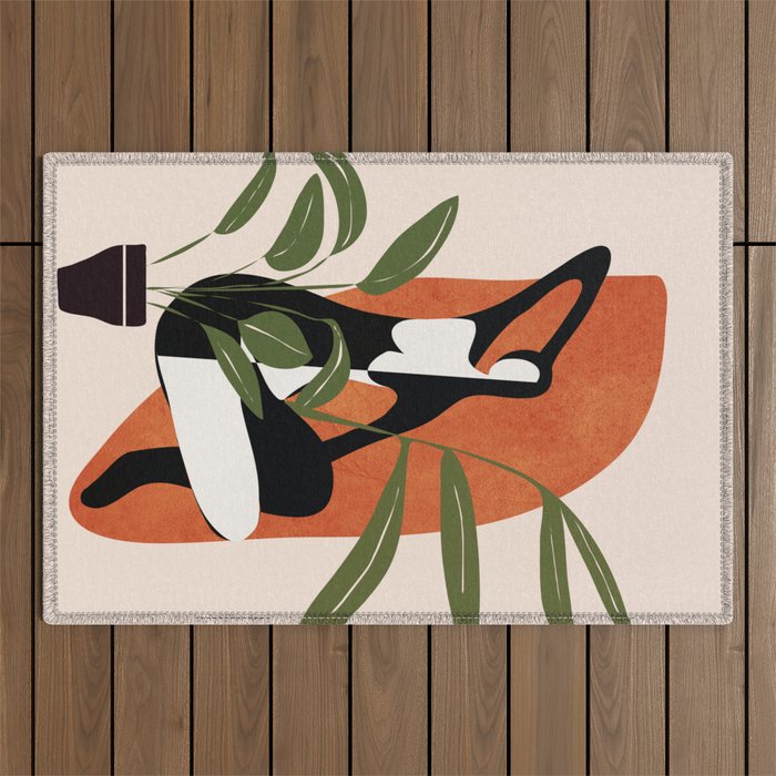 Abstract Female Figure 20 Outdoor Rug Gallery Image 1