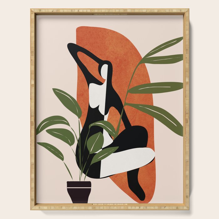 Abstract Female Figure 20 Serving Tray Gallery Image 1