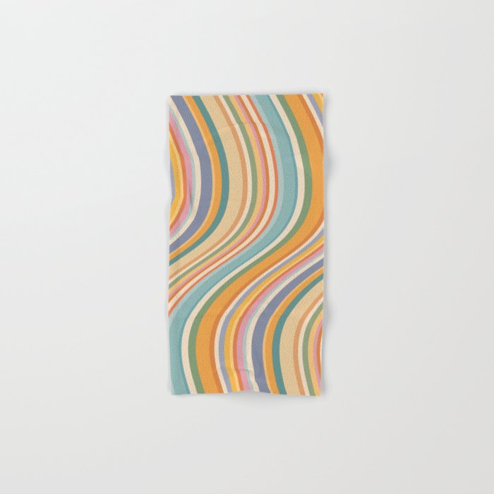 Wavy Stripes VI - Vintage Pastel Bath Towel Gallery Image 1