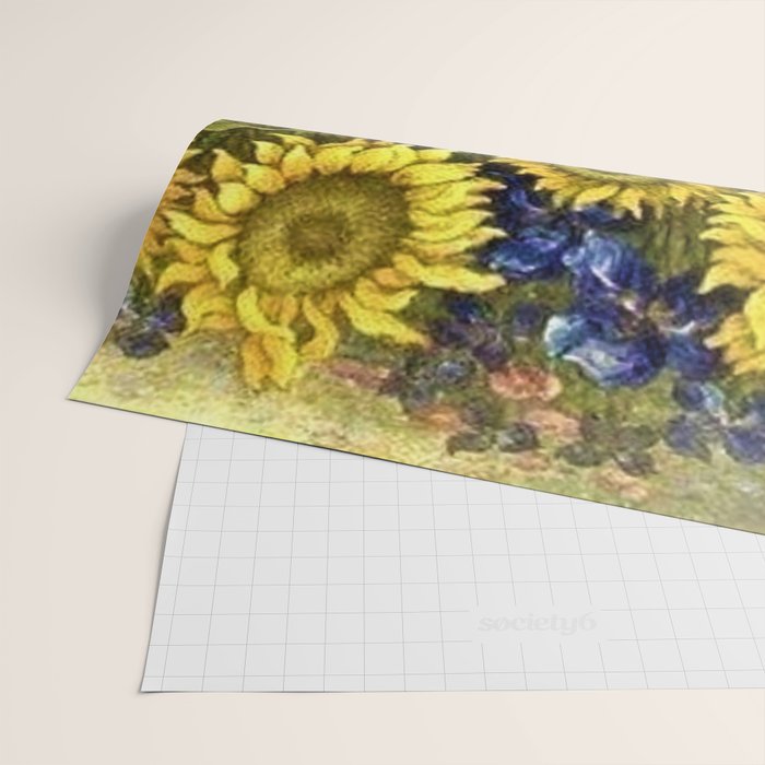 Sunflowers & Blue Irises by Vincent van Gogh Wrapping Paper Gallery Image 2