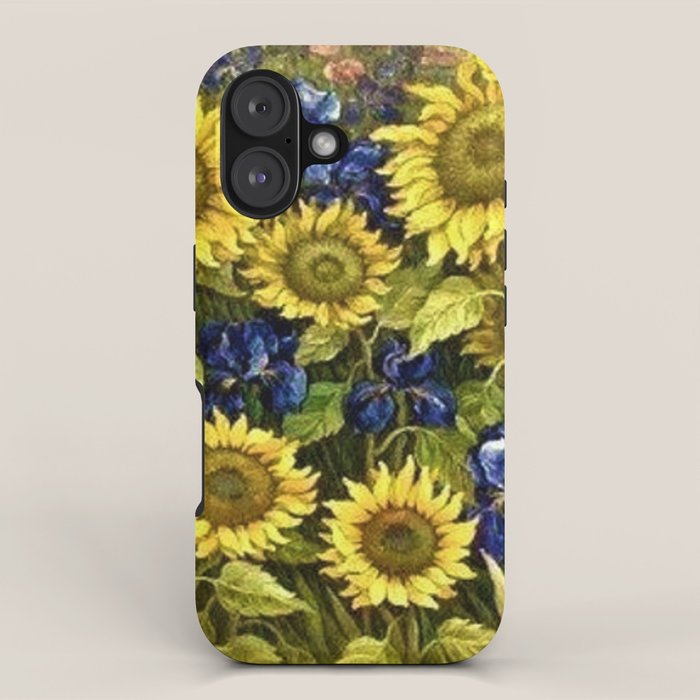 Sunflowers & Blue Irises by Vincent van Gogh iPhone Case Gallery Image 1