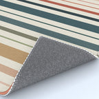 Green Boho Stripes Rug Gallery Image 4