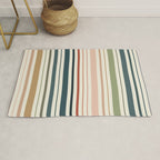Green Boho Stripes Rug Gallery Image 1