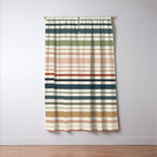 Green Boho Stripes Window Curtain Gallery Image 3