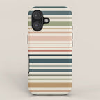 Green Boho Stripes iPhone Case Gallery Image 1