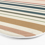 Green Boho Stripes Bath Mat Gallery Image 3