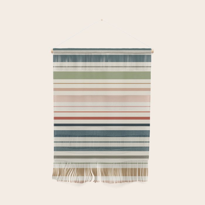 Green Boho Stripes Wall Hanging Gallery Image 1