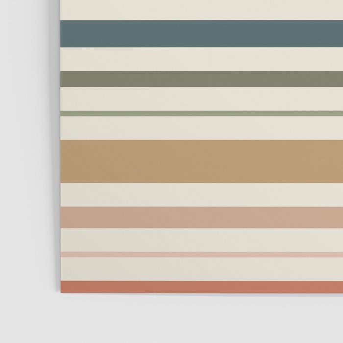 Green Boho Stripes Poster Gallery Image 3